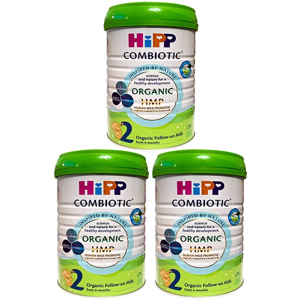 Combo 3 lon Sữa Hipp Combiotic số 2 800g cho trẻ 6-12 tháng tuổi