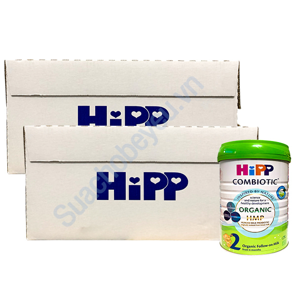 Combo 2 thùng Sữa Hipp Combiotic số 2 800g, 6-12 tháng tuổi