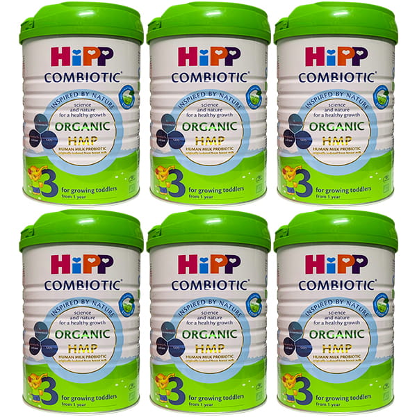 Thùng sữa HiPP Combiotic số 3 lon 800g cho trẻ từ 1 - 3 tuổi