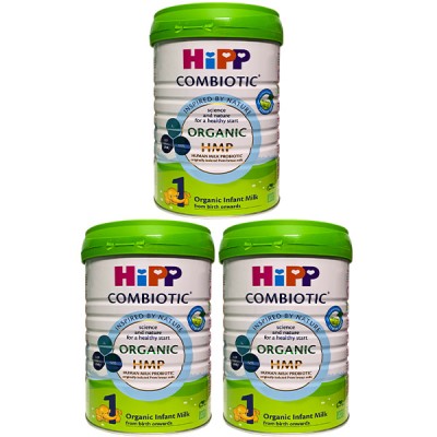 Combo 3 lon Sữa Hipp Combiotic số 1 lon 800g, 0-6 tháng tuổi