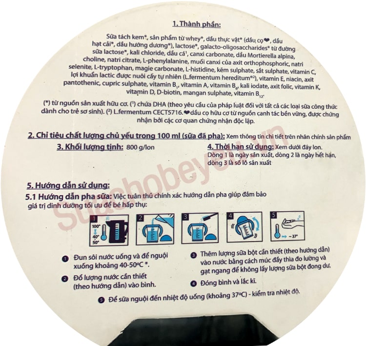 Sữa Hipp Combiotic số 1 lon 800g cho trẻ từ 0-6 tháng tuổi