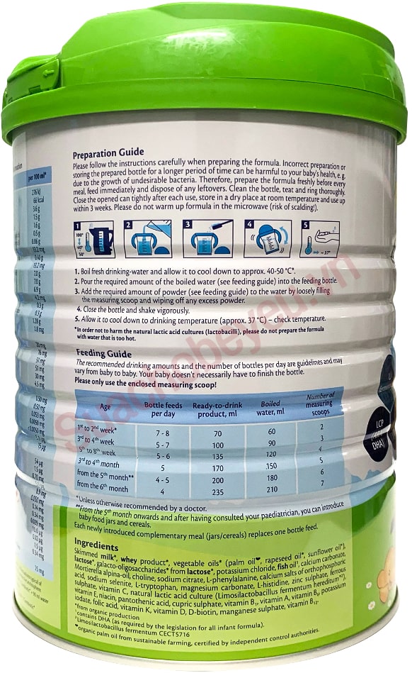 Sữa Hipp Combiotic số 1 lon 800g cho trẻ từ 0-6 tháng tuổi