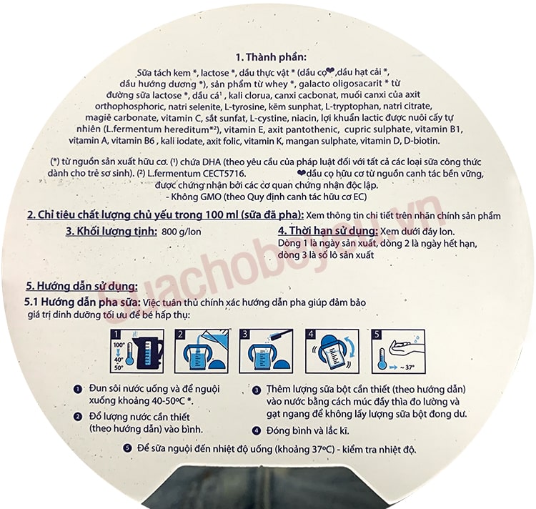 Sữa Hipp Combiotic số 2 lon 800g cho trẻ 6-12 tháng tuổi