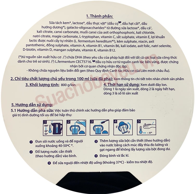 Sữa HiPP Combiotic số 3 lon 800g cho trẻ từ 1-3 tuổi