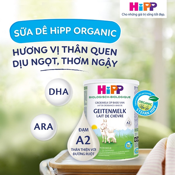 Sữa Dê Hipp Organic số 2 lon 400g cho trẻ 6-12 tháng