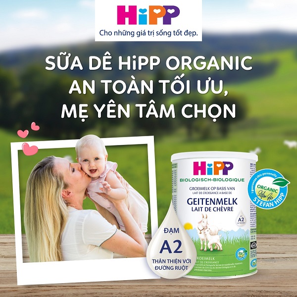 Sữa Dê Hipp Organic số 2 lon 400g cho trẻ 6-12 tháng