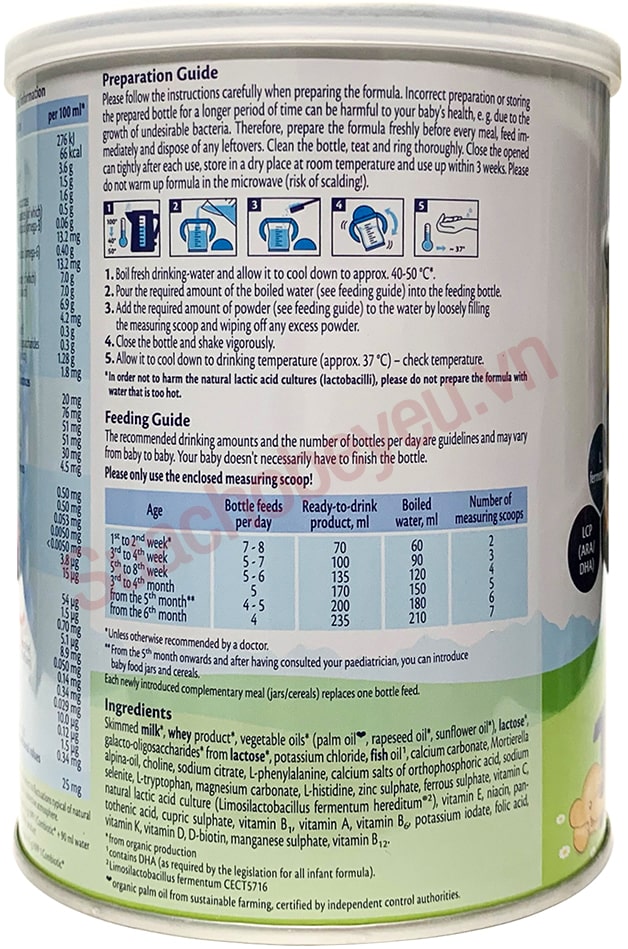 Sữa Hipp Combiotic số 1 350g cho trẻ 0-6 tháng tuổi