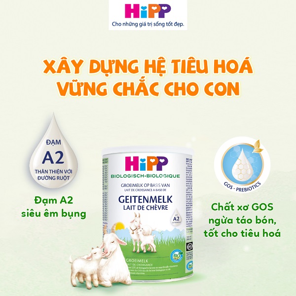 Sữa Dê Hipp Organic số 1 lon 400g cho trẻ 0-6 tháng