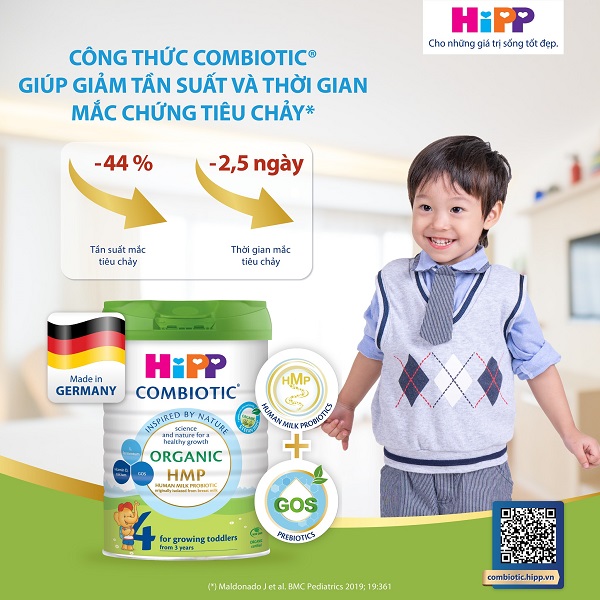 Sữa HiPP Combiotic số 4 lon 800g cho trẻ từ 3 tuổi