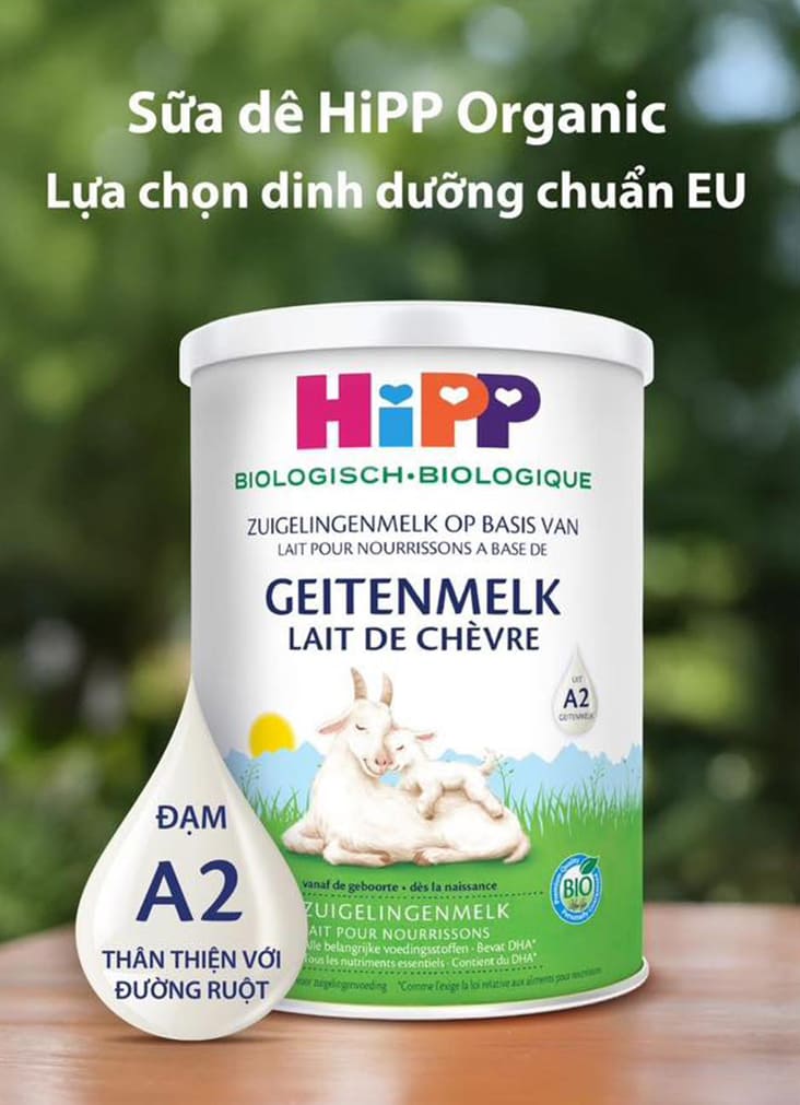 Cách pha sữa HiPP dê số 1