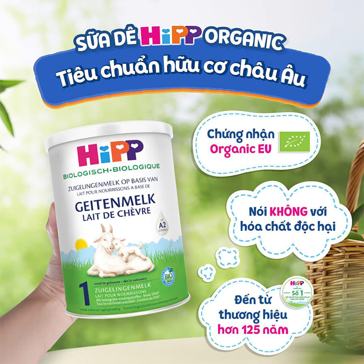 Cách pha sữa HiPP dê số 1