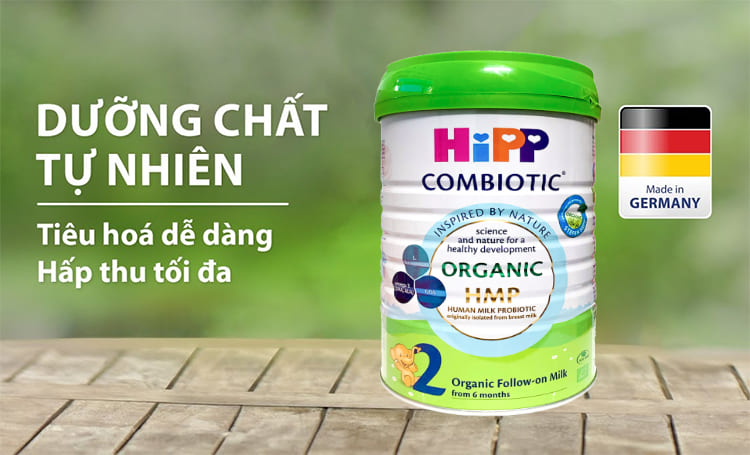 Cách pha sữa hữu cơ HiPP Combiotic số 2